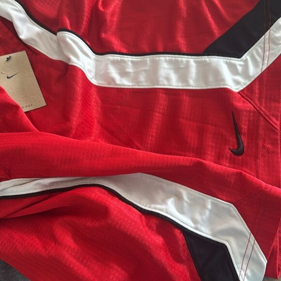 Nike Men XXL Red Athletic Basketball Shorts Mesh Mid Rise Pull On - Picture 10 of 10